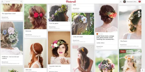 Flower crown inspiration on Pinterest from Decorator's Notebook